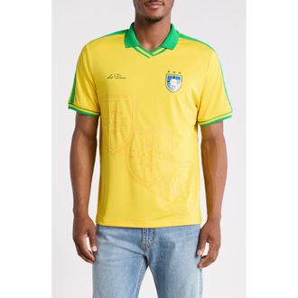 Les Deux Brazil Football Jersey in Lemon Yellow at Nordstrom, Size Xx-Large