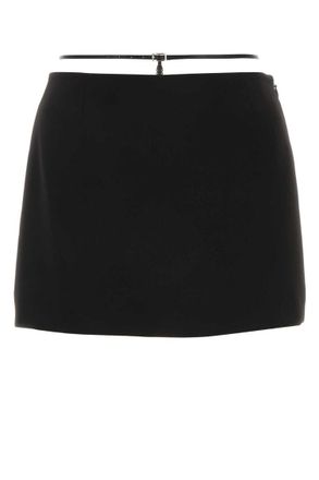 Dsquared2 Black polyester mini skirt