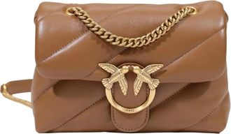 Pinko Love Puff Mini CL - Dames - Mini tas - Bruin - ONE Size - Katoen - Tassen