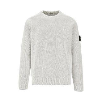 Stone Island Ribbed boucl&eacute; knit crewneck sweater Man XL