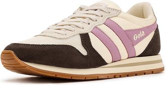Gola Daytona Womens Shoes White/Mocha/Candy : 9.5 B - Medium, Textile/Suede/Leather