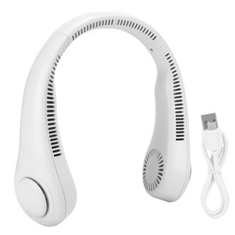 OEM Ventilador De Cuello Colgante Sin Aspas, Micro Usb, Enfriador De Aire Port&aacute;til, Mini Aire Acondicionado El&eacute;ctrico Gris