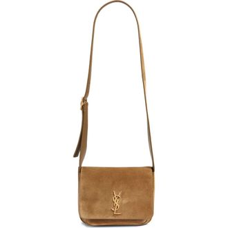 Saint Laurent Niki Suede Crossbody Bag in Barley Green at Nordstrom
