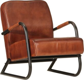 vidaXL Sill&oacute;n De Cuero Aut&eacute;ntico Marr&oacute;n Vidaxl