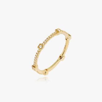 Annoushka 18ct Yellow Gold Diamond Pavilion Eternity Ring