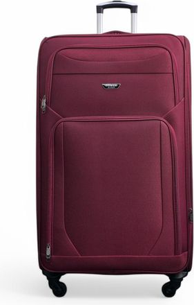 Infinity Leather Zachte, lichtgewicht nylon extra grote reiskoffer met 4 wielen