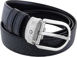 Montblanc Horseshoe 30 mm Reversible Belt in Sartorial Leather