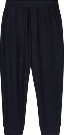 Emporio Armani Slim Fit Broeken - Heren - Sweatpants - Blauw - XS - Leer - Broeken