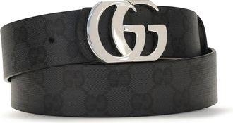 Gucci Mens Belt Cut Gg Marmont Black Black-Black Calf Leather Black/black