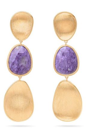 Marco Bicego Lunaria Charoite Drop Earrings in Gold at Nordstrom