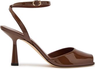 Stuart Weitzman Stuart Weitzman Val 85 Patent Leather Sandals - Brown - 40 (IT40/ UK7)