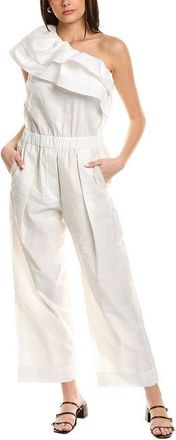 Brunello Cucinelli WomenS Off White Wide Leg Trousers, Size M