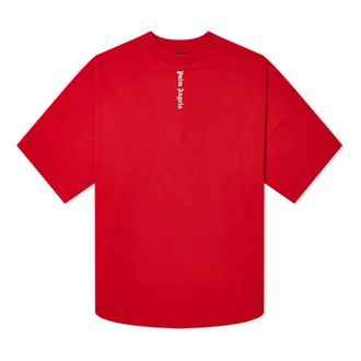 Palm Angels SS21 Vertical Logo Oversized T-Shirt Red White PMAA002R21JER0042501
