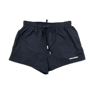 Dsquared2 Beachwear, male, Black, 2XL, White Icon Logo Swim Shorts