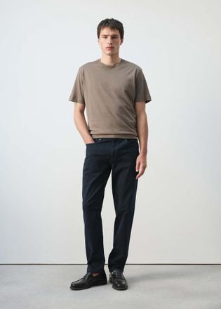 Mango Pantaloni regular-fit 100% cotone navy - Uomo - 44 - MANGO MAN