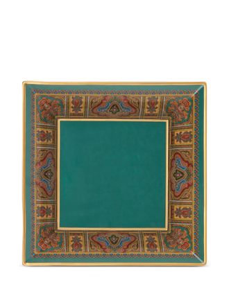 Etro Home paisley-pattern porcelain tray (24cm x 24cm) - unisex - Porcelain - One Size - Green