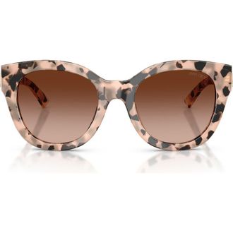 Jimmy Choo London 51mm Gradient Round Sunglasses in Pink Havana /Gradient Brown at Nordstrom