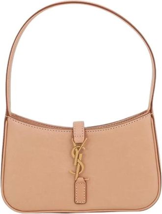 Saint Laurent Pre-owned Vintage Shoulder Bag - Dames - Vintage Schoudertas - Beige - ONE Size - Leer - Vintage