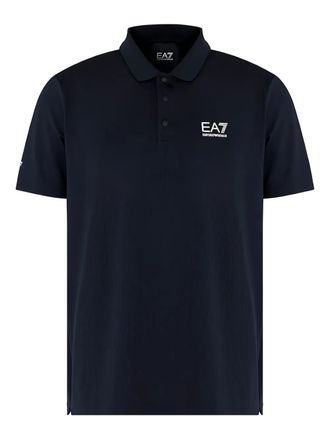 Emporio Armani logo-detail polo shirt - Blue