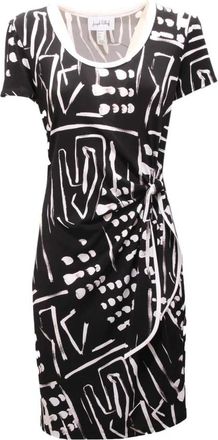 Joseph Ribkoff Witte Jurk met Spandexmix Stof - Dames - Korte kleedjes - Zwart - S - Spandex - Kleedjes