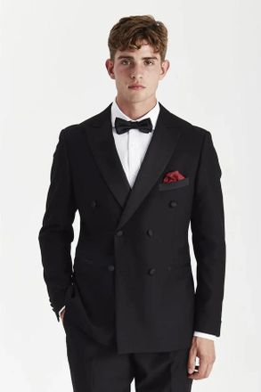 PAUL ANDREW 2 Piece Double Breasted Tuxedo Wedding Suit