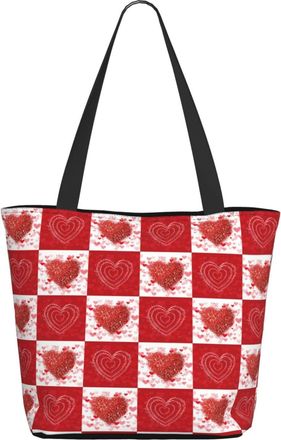 AOOEDM ValentineS Day Love Heart Ladies Shopping Bag 13x11x7in Gift For Mom, Daughter, Wife,Etc