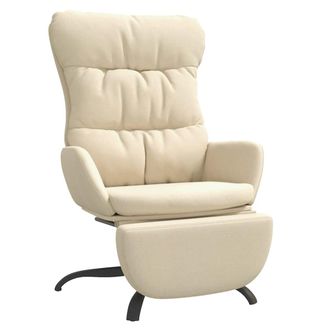 vidaXL Sill&oacute;n De Relax Con Reposapi&eacute;s Tela Color Crema Vidaxl