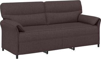 vidaXL Sof&aacute; De 3 Plazas 3 Plaza Marr&oacute;n Oscuro 198 X 83 X 95 Cm Tela Vidaxl