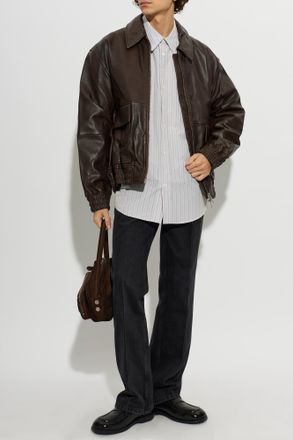 Marni Oversized Striped Shirt, Mens, White