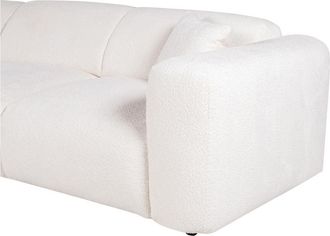 Vente-Unique Sof&aacute; rinconera izquierda en tela boucl&eacute; - Blanco - POGNI de Maison C&eacute;phy