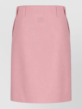 Miu Miu mohair skirt tailored belt loops pockets