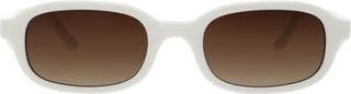 Florence By Mills 49mm Rectangular Sunglasses in Solid Cream at Nordstrom Rack
