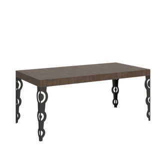 Itamoby Itamoby - Tavolo Karamay Allungabile Piano Noce 90x180 Allungato 440 Telaio Antracite