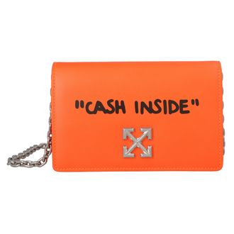 Off-white Womens Off White Jitney 0.5 crossbody bag - Orange Calfskin - One Size
