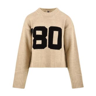 Aniye By Duke Mini Sweater - Dames - Ronde hals truien - Beige - M - Wol - Truien & Vesten