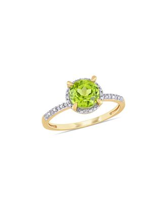 Rina Limor 10K 1.57 Ct. Tw. Diamond & Peridot Ring