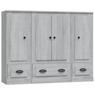 Berkfield Home Highboards 3 pcs Grey Sonoma Engineered Wood