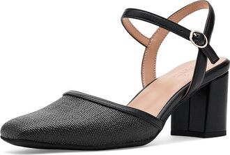 Naturalizer Wave High Womens Heels Black Straw Fabric : 7.5 W (C), Synthetic