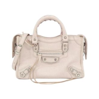 Balenciaga Pre-owned Mini Bags, female, Pink, Size: ONE SIZE Pre-owned Nano City Leather Shoulder Bag