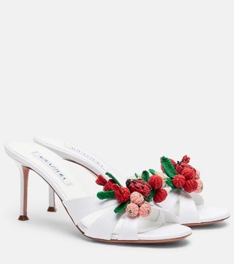 Aquazzura Botanica raffia mules