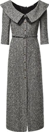 Alessandra Rich Midi Kleedjes - Dames - Casual kleedjes - Grijs - S - Kleedjes
