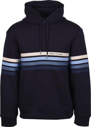 A|X Armani Exchange Mens HOODIE DEEP NAVY Cotton - Size X-Large