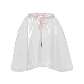Vivetta Ruffled Hem Cape - female - VIVETTA - Ponchos - White - XS/S - Jackets