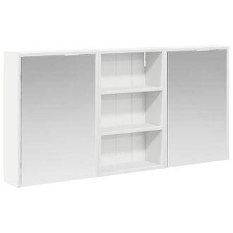 vidaXL Juego De Muebles De Ba&ntilde;o Con Estante 3 Pcs 126 X 16 X 62.5 Cm Vidaxl