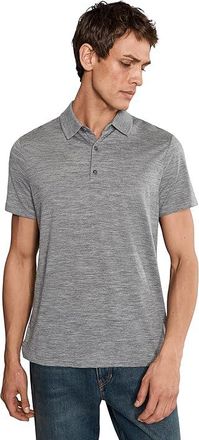 Icebreaker 150 Tech Lite III Short Sleeve Polo Mens Clothing Gritstone Heather : SM, Wool