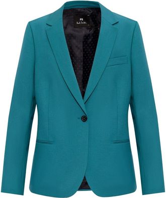 Paul Smith single-breasted wool blazer - women - Wool - 36 - Blue