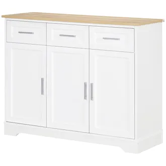 HOMCOM Mobile Da Cucina E Soggiorno In Truciolato E Mdf Con 3 Cassetti E 3 Ante - Homcom