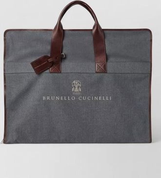 Brunello Cucinelli leather garment bag