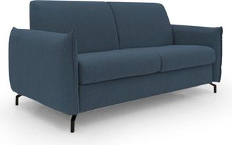 Divani.Store Divani.store - Scarlet Sof&aacute; Cama Convertible En Tejido Mixto De Algod&oacute;n Impermeable 175 Cm (mat.120x197) Azul