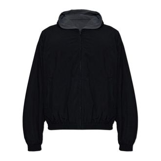 Balenciaga Light Jackets, male, Black, Size: M Cursive Reversible Tracksuit Jacket